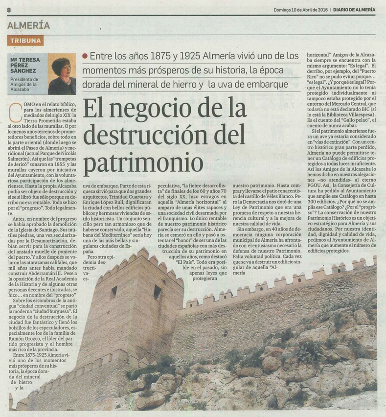 EL NEGOCIO DE LA DESTRUCCIÓN DEL PATRIMONIO