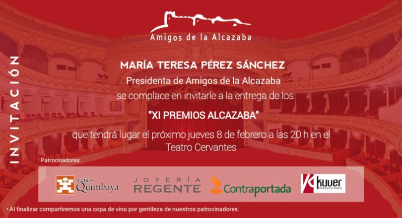 XI PREMIOS ALCAZABA Invitación