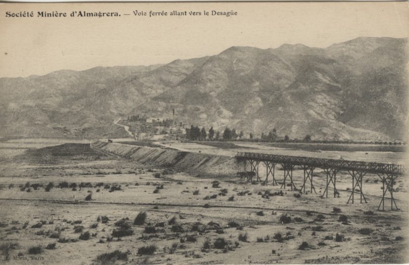 Puente sobre la rambla de Los Lobos del ferrocarril El Arteal-Las Rozas. Col. Enrique Fernández Bolea.